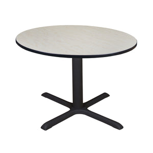 Cain 48" Round X-Base Breakroom Table, 29" Dining Height