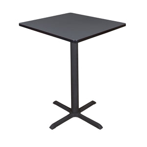 Cain 30" Square X-Base Cafe Table, 42" Standing/Bar Height