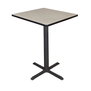 Cain 30" Square X-Base Cafe Table, 42" Standing/Bar Height