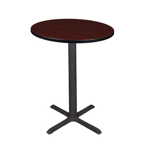 Cain 30" Round X-Base Cafe Table, 42" Standing/Bar Height