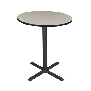 Cain 36" Round X-Base Cafe Table, 42" Standing/Bar Height