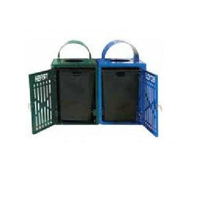 32 Gallon Diamond Trash/Recycling Bins With Doors
