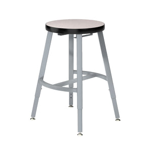 Titan Adjustable Height Stool, Laminate Seat with Particleboard Core/T-Mold Edge, 18-26" Seat Height
