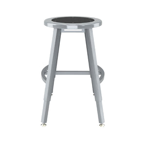 Titan Adjustable Height Stool, Steel Seat with Black Poly Center, 18-26" Seat Height