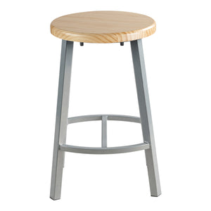 Titan Stool, Solid Oak Seat, 24" H