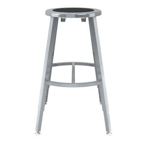 Titan Adjustable Height Stool, Steel Seat with Black Poly Center, 24-32" Seat Height