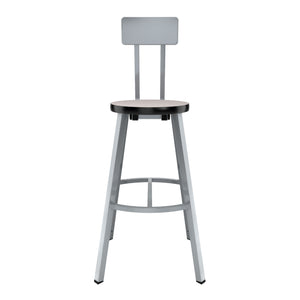 Titan Stool with Backrest, Laminate Seat with MDF Core/ProtectEdge, 30" Seat Height