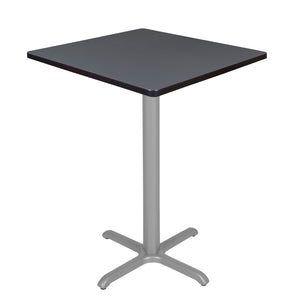 Cain 30" Square X-Base Cafe Table, 42" Standing/Bar Height