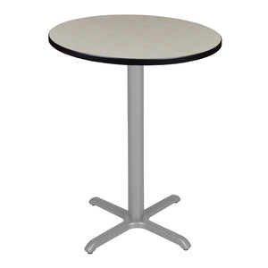 Cain 30" Round X-Base Cafe Table, 42" Standing/Bar Height