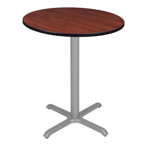 Cain 36" Round X-Base Cafe Table, 42" Standing/Bar Height