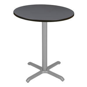 Cain 36" Round X-Base Cafe Table, 42" Standing/Bar Height