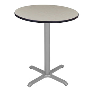 Cain 36" Round X-Base Cafe Table, 42" Standing/Bar Height