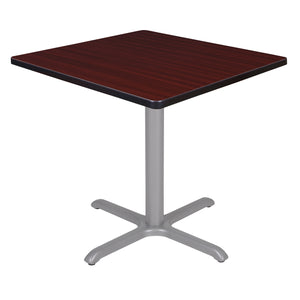 Cain 30" Square X-Base Breakroom Table, 29" Dining Height