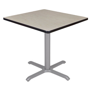 Cain 30" Square X-Base Breakroom Table, 29" Dining Height