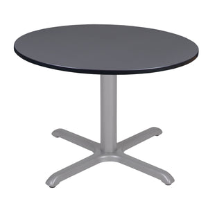Cain 48" Round X-Base Breakroom Table, 29" Dining Height