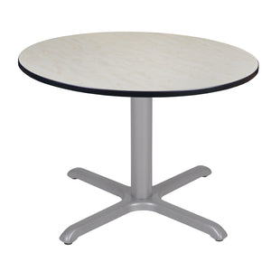 Cain 48" Round X-Base Breakroom Table, 29" Dining Height