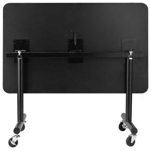ToGo Flip Top Table, 24"x60", Particleboard Core, Vinyl T-Mold Edge, Textured Black Frame