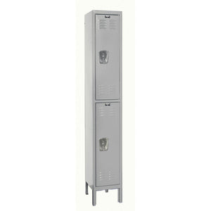 Premium Wardrobe Locker, Double Tier, 12" W x 12" D x 78" H (36" H Openings), Assembled, One Wide