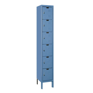 Premium 6-Tier Box Locker, 12" W x 15" D x 78" H (12" H Openings), Assembled, One Wide
