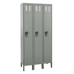 Premium Wardrobe Locker, Single Tier, 12" W x 18" D x 78" H (72" H Opening), Assembled, Three Wide