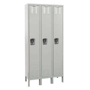 Premium Wardrobe Locker, Single Tier, 12" W x 12" D x 78" H (72" H Opening), Assembled, Three Wide