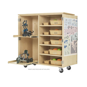 Mobile Robotics Storage Cabinet, Maple
