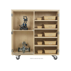 Diversified Spaces Command Robotics Compartment Tote Storage Cabinet, Maple