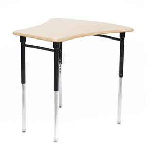 Kaleidoscope Collaborative Learning Adjustable Height Vertebrae Desk with Solid Plastic Top