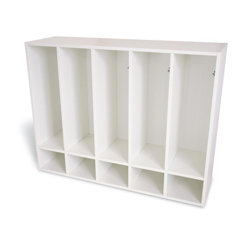 White Wall Collection Five Section Coat Locker