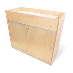 EZ Clean Birch Changing Cabinet with Trays