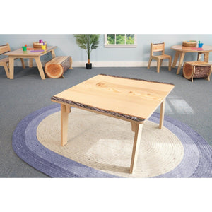 Nature View Live Edge Collection Square Table, 20" High