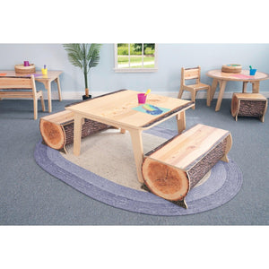 Nature View Live Edge Collection Square Table, 20" High