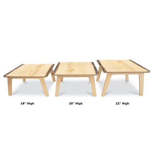 Nature View Live Edge Collection Square Table, 18" High
