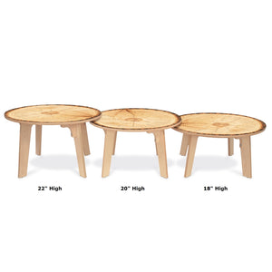 Nature View Live Edge Collection Round Table, 20" High