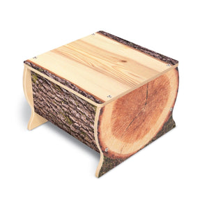 Nature View Live Edge Collection Small Log Bench, 10" High