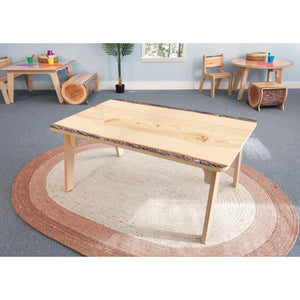 Nature View Live Edge Collection Rectangle Table, 18" High