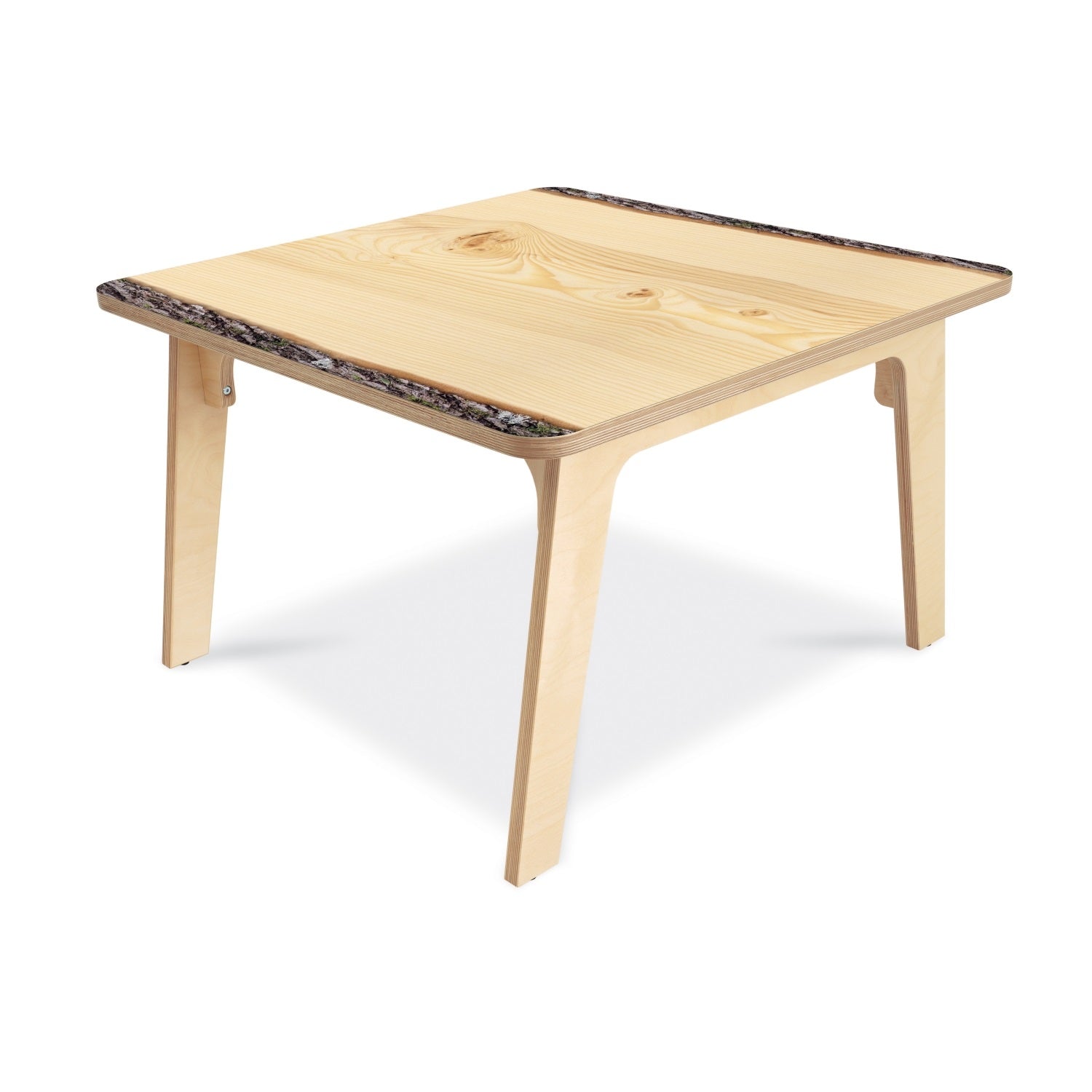 Nature View Live Edge Collection Square Table, 22" High