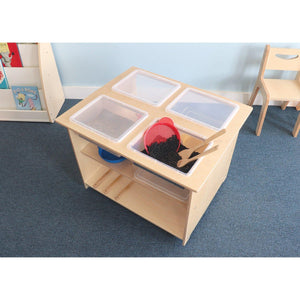 Deluxe Mobile Sensory Table With Trays And Lids