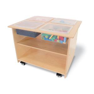 Deluxe Mobile Sensory Table With Trays And Lids