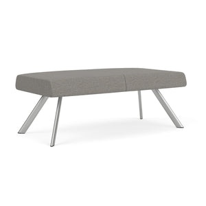 Willow Collection Reception Seating, 2 Seat Bench, Designer Fabric Upholstery, FREE SHIPPING