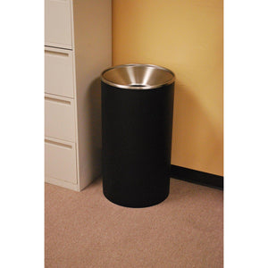 Premier Series 33 Gallon Steel Indoor Waste Receptacle, Textured Finish