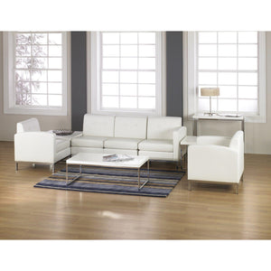 Wall Street Coffee Table with Chrome Frame