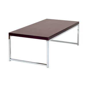 Wall Street Coffee Table with Chrome Frame