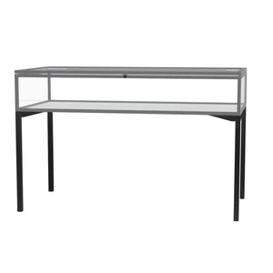 Keepsake Series Table Top Four-Leg Display Case with Hinged Top, 60"W x 10"H x 30"D