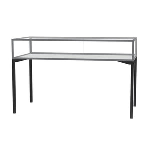 Keepsake Series Table Top Four-Leg Display Case with Sliding Door, 60"W x 10"H x 30"D