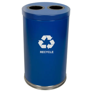 Emoti-Can Indoor Recycling Container, Two Openings, 20-Gallon Capacity