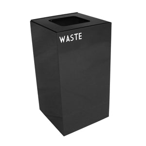 GeoCube Indoor Square Steel Recycling Receptacle, 28-Gallon Capacity, 15" x 15" x 28" H
