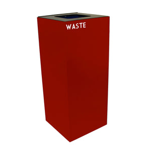 GeoCube Indoor Square Steel Recycling Receptacle, 36-Gallon Capacity, 15" x 15" x 36" H