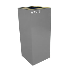 GeoCube Indoor Square Steel Recycling Receptacle, 36-Gallon Capacity, 15" x 15" x 36" H