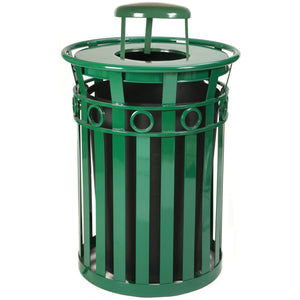 Oakley Collection Decorative Outdoor Trash Receptacle with Rain Cap, 36-Gallon Capacity